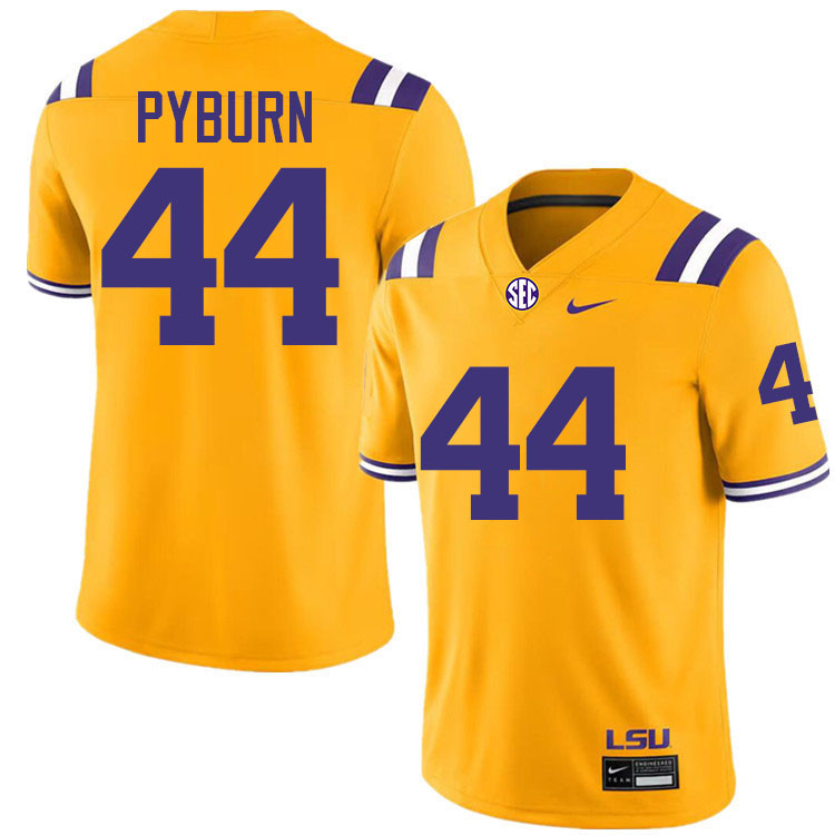 #44 Jack Pyburn LSU Tigers Jersey,Louisiana State University Tigers Football Jersey-Gold